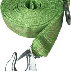 GSK Cut® Heavy Duty Tow Strap with Safety Hooks 100GM/MX4M 4 m Towing Belt (Nylon) Shackle for Vehicle Recovery, Hauling, Stump Removal, Towing Accessory for Car