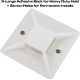 Cable Tie Mounts 100 pcs – White for Home Improvement, Wire Management, Panel, Workshop etc. (25 X 25)