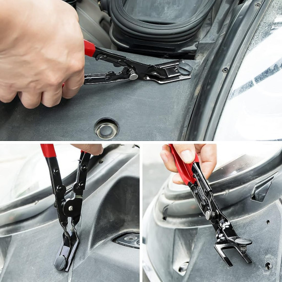 3 Pcs Clip Pliers Set & Fastener Remover – Heavy Duty Auto Upholstery Repair Tool Kit with Storage Bag for Car, Panel, Dashboard, Plastic Fasteners 3 Pcs Clip Pliers Set & Fastener Remover – Heavy Duty Auto Upholstery Repair Tool Kit with Storage Bag for Car, Panel, Dashboard, Plastic Fasteners