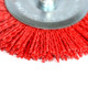 Red Nylon Fiber Brush Circular Brush 75 mm Diameter ¼” Shaft 4500rpm Drill bits Cleaning Brush Polishing Brush De-rusting disc Brush 
