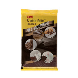 3M IE110101425 Scotch Brite All Rounder Hand Pad, 9 inch x 6 inch, Pack of 5