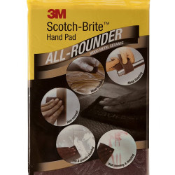 3M IE110101425 Scotch Brite All Rounder Hand Pad, 9 inch x 6 inch, Pack of 5