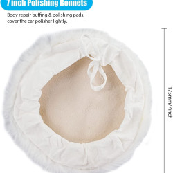 Ingco 7 Inch Buffing Pad Polishing Bonnet Buffing Polishing Car Bonnet Buffer Polisher for Car, Furniture, Glass etc