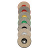 4" Diamond Polishing Pads for Glass Granite Marble Concrete Stone Wet/Dry Grit# 0-6 7Pc Glass Grinding Tools Glass Polisher