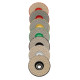 4" Diamond Polishing Pads for Glass Granite Marble Concrete Stone Wet/Dry Grit# 0-6 7Pc Glass Grinding Tools Glass Polisher