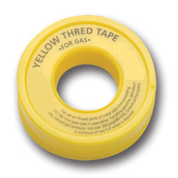 Premium Teflon Tape Pipe Thread Tape for Gas, 1/2-Inch x 0.1mm x 10 Mtr, Yellow (Pack of 10)