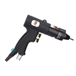 Pneumatic Rivet Nut Gun, Air Rivet Nut Pull Setter Tool with 3 Quick-Change Nose Pieces (M6, M8, M10) | Ergonomic Shockproof Design, Heavy-Duty Industrial Rivnut Tool