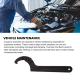 Adjustable C-Hook Spanner Wrench 35-75mm Pin Spanner - CRV Steel Round Head Wrench for Vehicle & Machinery Maintenance Adjustable C-Hook Spanner Wrench 35-75mm Pin Spanner - CRV Steel Round Head Wrench for Vehicle & Machinery Maintenance