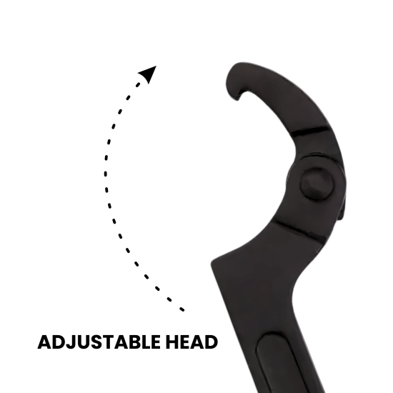 Adjustable C-Hook Spanner Wrench 35-75mm Pin Spanner - CRV Steel Round Head Wrench for Vehicle & Machinery Maintenance Adjustable C-Hook Spanner Wrench 35-75mm Pin Spanner - CRV Steel Round Head Wrench for Vehicle & Machinery Maintenance