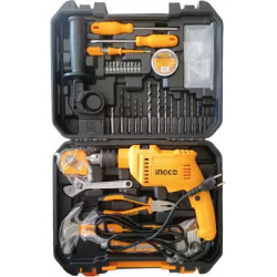 Drill Machine, Drilling tool Kit, Corded-Electric Drill Tool Set, Impact Drill Set for Home, DIY, Construction, Concrete 115 Pcs Tools Set