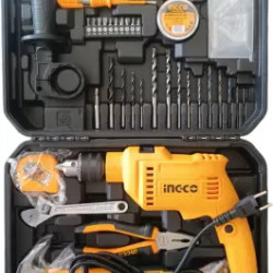 Drill Machine, Drilling tool Kit, Corded-Electric Drill Tool Set, Impact Drill Set for Home, DIY, Construction, Concrete 115 Pcs Tools Set