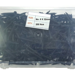 Black Oxide Finish Phillips Drive Screws - No.8 X 32 MM, Pack of 200 Pcs. Framing Screws/Nails