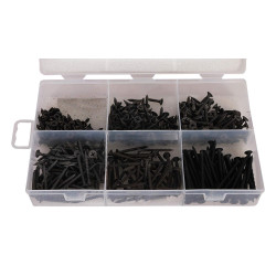 Assorted Black Dry Wall/POP/Gypsum Phillips Bugle Head Drywall Screws 6 Sizes 13 mm to 50 mm - (Pack of 450 Pieces)