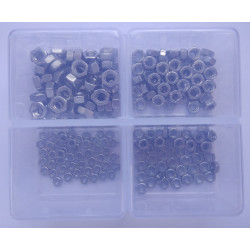 Stainless Steel Grade 202 Hex Nut 200 pcs, M3 / M4 / M5 / M6 Assortment Set Kit