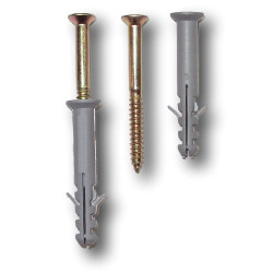Hammer Fixings Nylon Plugs Set (Size 60 X 6) Pack of 25 Pieces