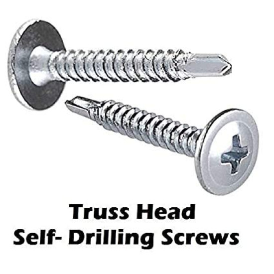 Truss Head/Steel Wafer Phillips Drive Self Drilling Screw 4.2 mm x 13 mm (#8 x 1/2") - pack of 100