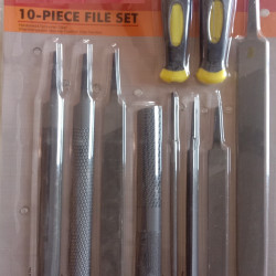 8 Pack of File Set with Interchangeable Plastic Handles for Wood and Metalworking Multi-function Knife Sharpening Steel (Steel)