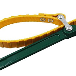 Belt Type Oil Filter Wrench Auto Tool Engine Box Spanner Key Tool Yellow Belt 12 inch and  Single Sided Adjustable Wrench