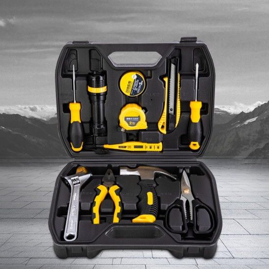 12 Piece Hand Tool Kit Screwdrivers Pliers Wrenches Hammer with Easy Carrying Storage Case, Ideal for Home Repairing & Maintenance