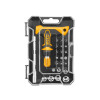 Ingco 24 Pcs Ratcheting Screwdriver Set, Ratchet and Bit Set Multipurpose Repair T-Handle Wrench Set