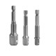 3-Piece Power Adapter Extension Bit Set ¼ Inch Hex Shank to Drive Sizes: 1/4", 3/8”, 1/2” CR-V Quick Change Nut Socket Adapters to Use with Drill Chucks or Screw Impact Drivers