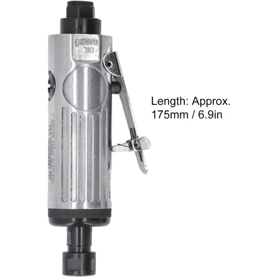 1/4" Air Die Grinder Straight Pneumatic 28000 RPM Rear Exhaust with 1/4"(6MM) and 1/8"(3MM) Collets Mini and Compact Size, Polishing Tool, Polisher