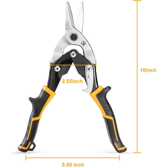 10 Tin snips for Cutting Metal Sheet - Aviation Snips Straight Cut With  CR-V Blade&Non-Slip Handel,Max 1.2mm Cutting Thickness,For Cutting Metal  Sheet (Metal)