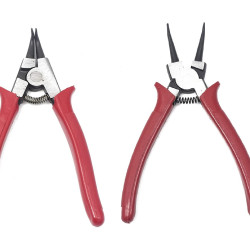 2 Pack of 7 inch Snap Ring Pliers Circlip Pliers, Straight Nose Internal & Bent Nose External Pliers for Ring Remover Retaining