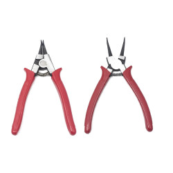 2 Pack of 7 inch Snap Ring Pliers Circlip Pliers, Straight Nose Internal & Bent Nose External Pliers for Ring Remover Retaining