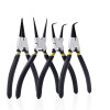 4 Pack 7 inch Snap Ring Pliers Set Heavy Duty Internal / External Circlip Pliers Kit with Straight / Bent Jaw, Precision Spring Loaded Pliers for Ring Remover Retaining