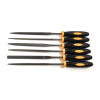 6 Piece Needle File Set 140mm / 5.5 inch with Handle, for Metal Wood Carving Glass Jewelry Engraving Hobby Crafts Tool