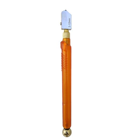 Glass Cutter Tool, 2mm-12mm Metal Handle Pencil Style Oil Feed Carbide Tip Glass Cutter