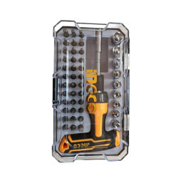 Ratcheting Screwdriver Bit Set with Socket Set of 47 Piece, Bits with Storage Case Suitable for home Maintenance & DIY Kit