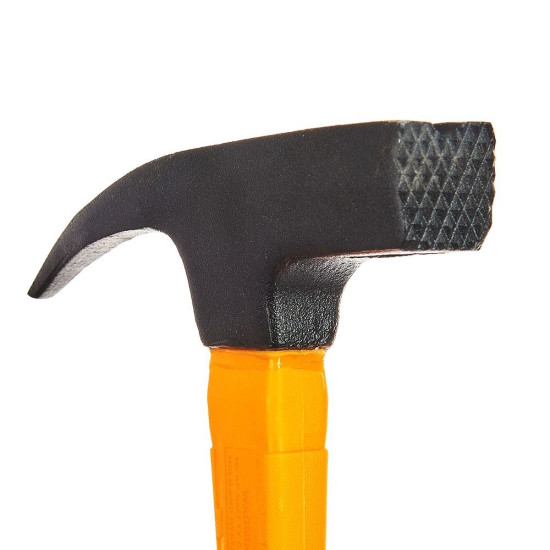 One piece Polished, Finish Carbon Steel Fiberglass Handle Roofing Hammer 600 GM (HRH60028)