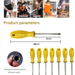 7 Piece Nut Driver Socket Wrench Deep Reach Nut Driver (6,7,8,9,10,11,12MM)