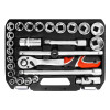 Socket Tool Set for 1/2 inch drive 26 Pcs Professional Socket Tool Set Tools for Home Industrial Professional Automobile Use Half Inch drive