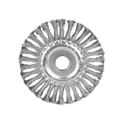 125mm Angle Grinder Knotted Wire wheel brush for weld seam / cleaning and polishing accessories and other heavy duty scrubbing jobs. 
