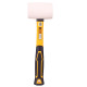 Professional Rubber Mallet White Hammer Fiberglass Handle Ergonomic Comfortable Grip Handle, for Camping, Travelling, Construction, Woodworking, Total Weight – 450 GM