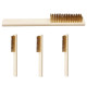 4 PCS Wooden Handle Wire Brush , Wire for Cleaning Welding Slag and Rust