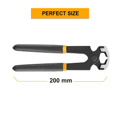 Carpenter Pliers, 200mm, End Cutting Mini Plier (Yellow/Black) Cr-V, Black Finish and Polish, Hand Tools Heavy Duty Plier End Cutting Pliers for Wood Working Home Use