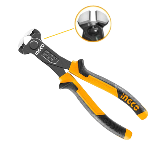 End Cutting Pliers, 160mm, End Cutting Mini Plier (Yellow/Black) Cr-V, Black Finish and Polish, Hand Tools Heavy Duty Plier End Cutting Pliers for Wood Working Home Use