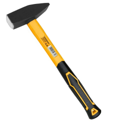 GSK Cut® Machinist Hammer, Drop-forged Hammerhead, Heat treatment Hammer, Style Fiberglass Handle, Hand Hammer for Machinists, Carpenters, Construction, Woodworking ( 500gm)