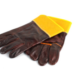 Industrial Welding Gloves 10"Premium Leather Welding Gloves For Men, Heat, Fire, Cut, Wear And Tear Resistant Anti Impact Coated For Handling Machines And Welding Gardening Gloves, Rigger Gloves