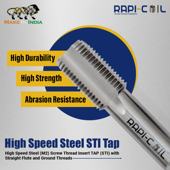 M6 x 1 Thread Repair Kit Stainless Steel Helicoil Insert High-Speed Steel Used In Aerospace, Shipping, Machinery, etc.