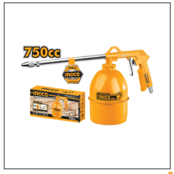 Air Washing Gun 215mm High-Pressure Wash Water with Interchangeable Steel Nozzle Tips 0.75L Tank Capacity for Efficient Cleaning  
