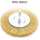 50mm Brass Wire Wheel Brush suitable for deburring, edge honing, descaling paint stripping with ¼ inch shank