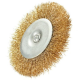 75mm Brass Wire Wheel Brush suitable for deburring, edge honing, descaling paint stripping with ¼ inch shank 