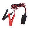 12V/ 15A Battery Clamps Terminal Clip-on Car To Cigarette Lighter Socket Female Adapter Plug Extension Cord 1 Mtr with Crocodile Clips