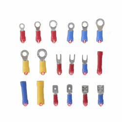 Insulated Ring Terminals Spade Terminal Butt Connector Male Disconnect Female Disconnect, Electrical Terminals Kit Crimp Connectors for All Purpose (295 Pcs. Pack)