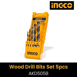 5PCS wood drill bits set Size:4mm, 5mm, 6mm, 8mm, 10mm used to make wide holes in the material